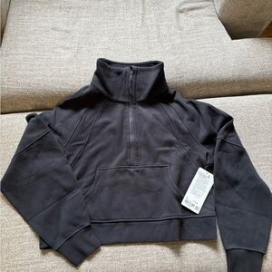 BLACK Lululemon Scuba Funnel Neck Half-Zip Sweatshirt NWT